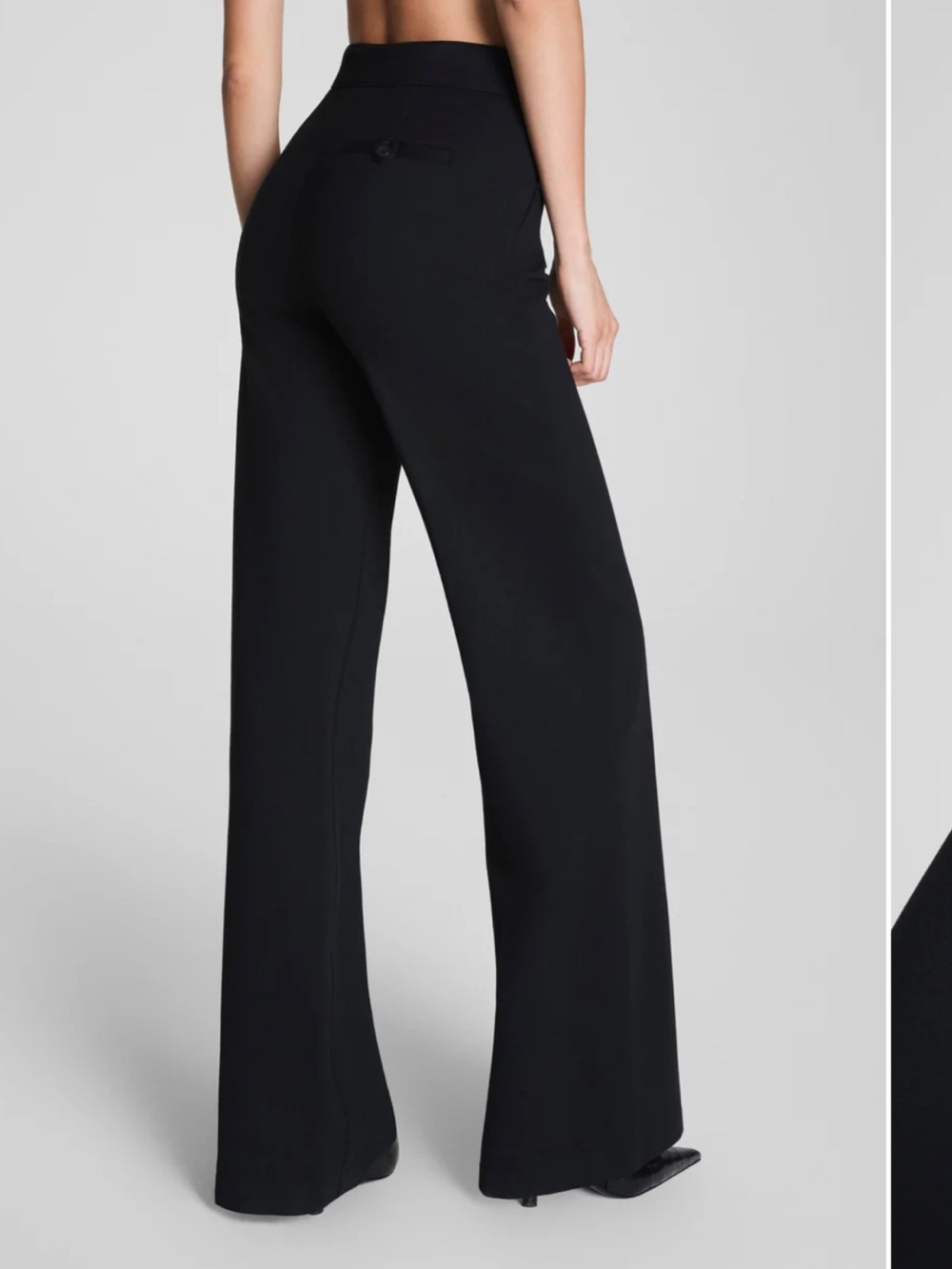 SPANXsupersmooth™ PerfectFit Ponte Wide Leg Pant Black | Medium - Picture 2 of 12